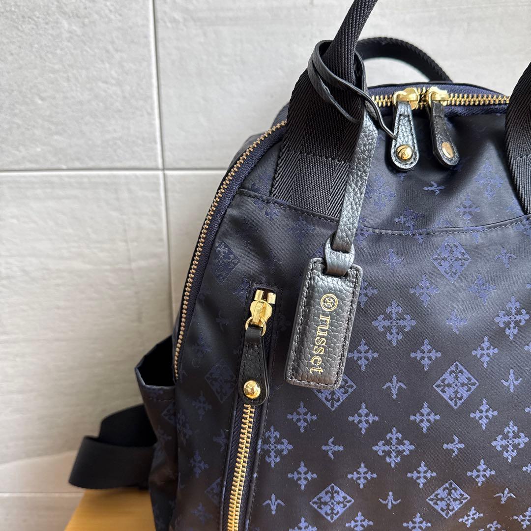 【美品】russet モノグラム総柄 リュック バックパック 2way