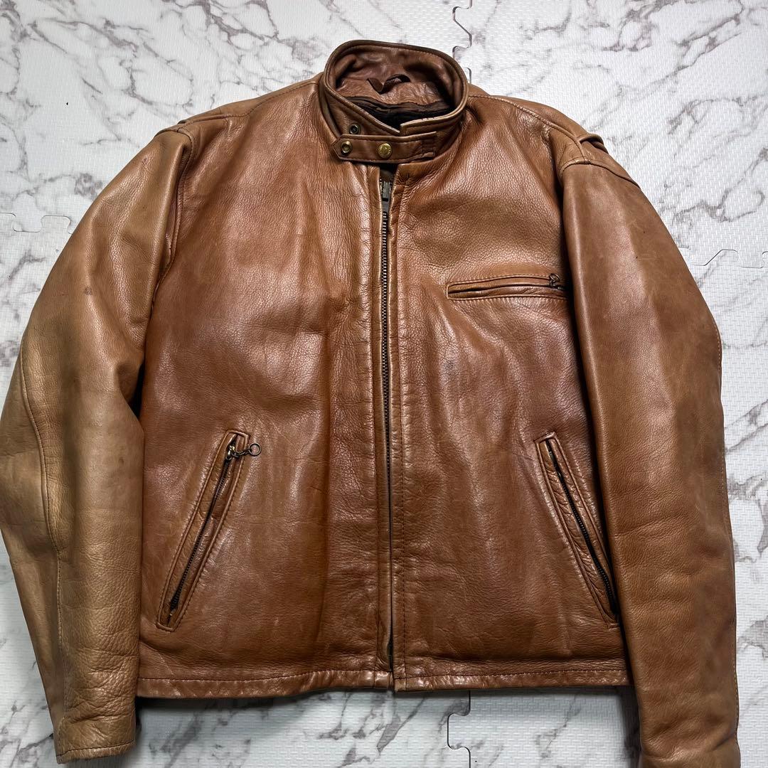 の*り様 奇跡の42size✨【米国製】schott 641 ブラウン ボア使用