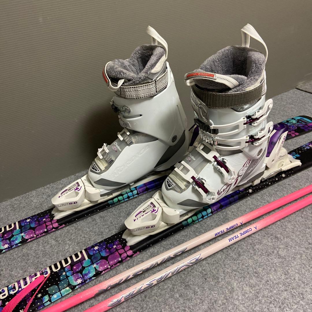 ★メンテナンス済　大人スキーセット 板145cm ブーツ24〜24.5cm