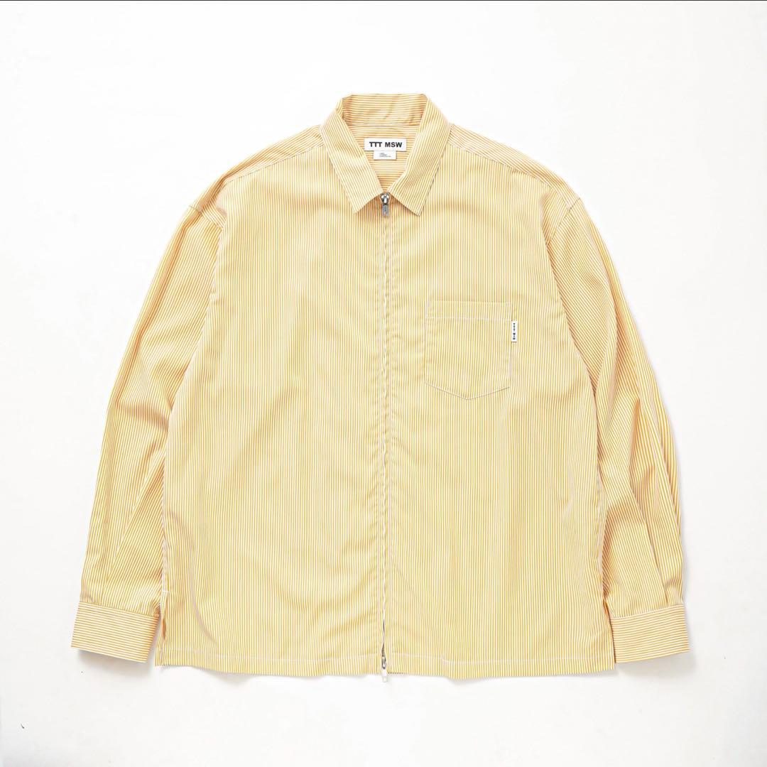 ttt msw Zip up shirt（YELLOW STRIPE）