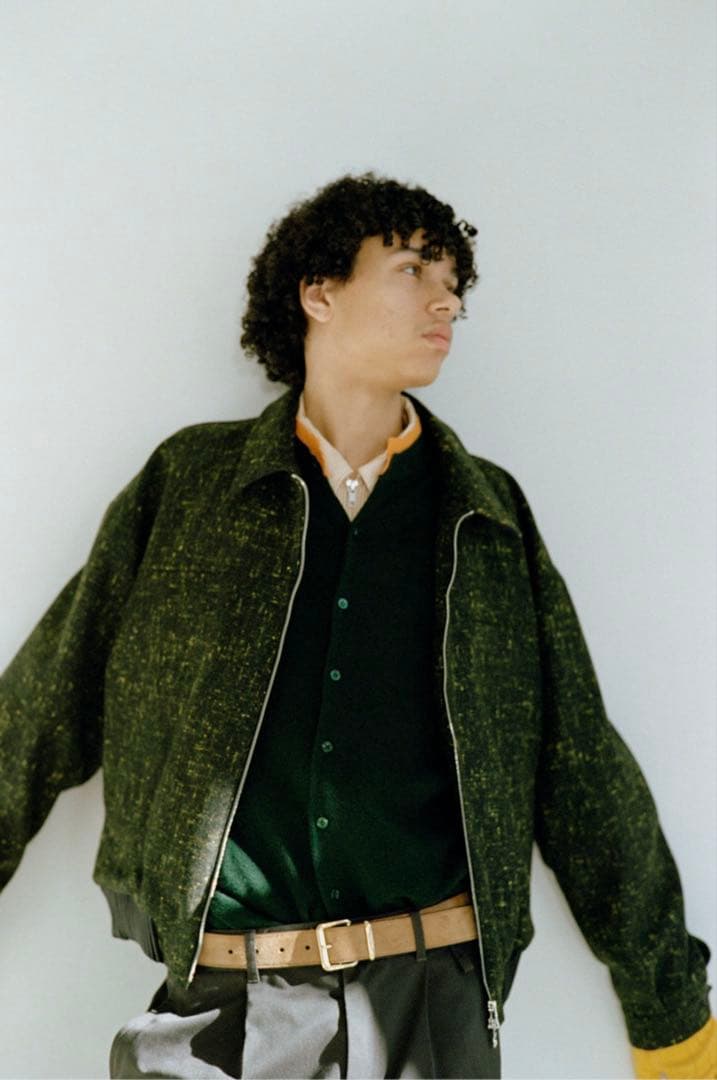 ttt msw Zip up shirt（YELLOW STRIPE）