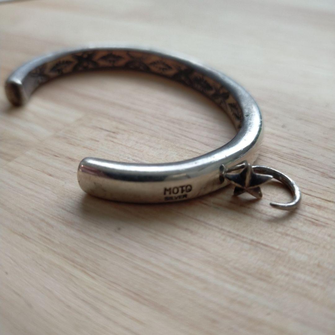 moto レザーアンドシルバー　モト　バングル　ブレスレット　ピアス