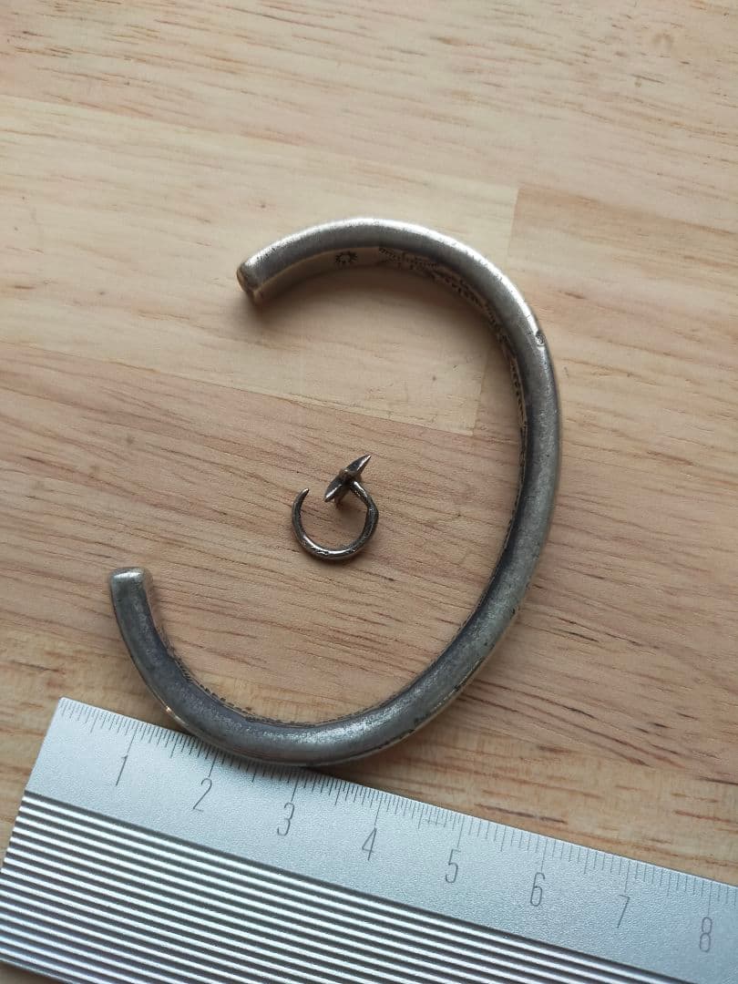 moto レザーアンドシルバー　モト　バングル　ブレスレット　ピアス