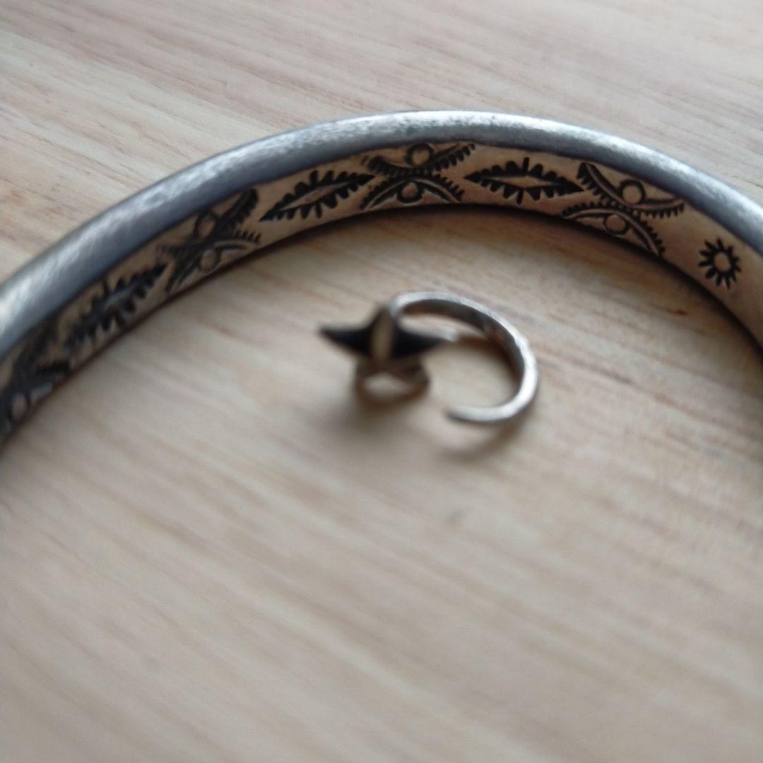 moto レザーアンドシルバー　モト　バングル　ブレスレット　ピアス