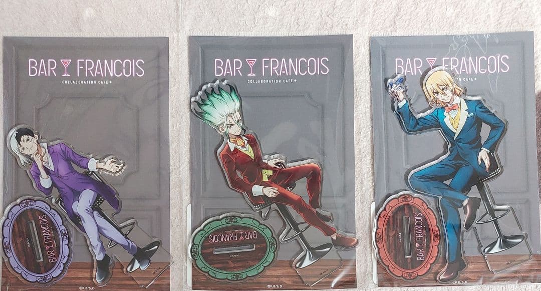 Dr.STONEバーフランソワBigアクスタセット(ゲン&千空&龍水)