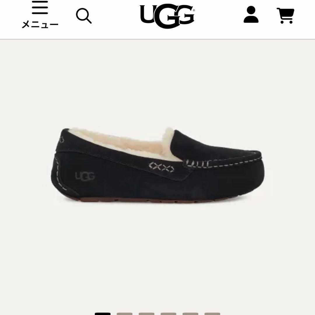 ✨試着✨極美品　アグ　正規品UGG ブラック モカシン　スリッポン　ローファー