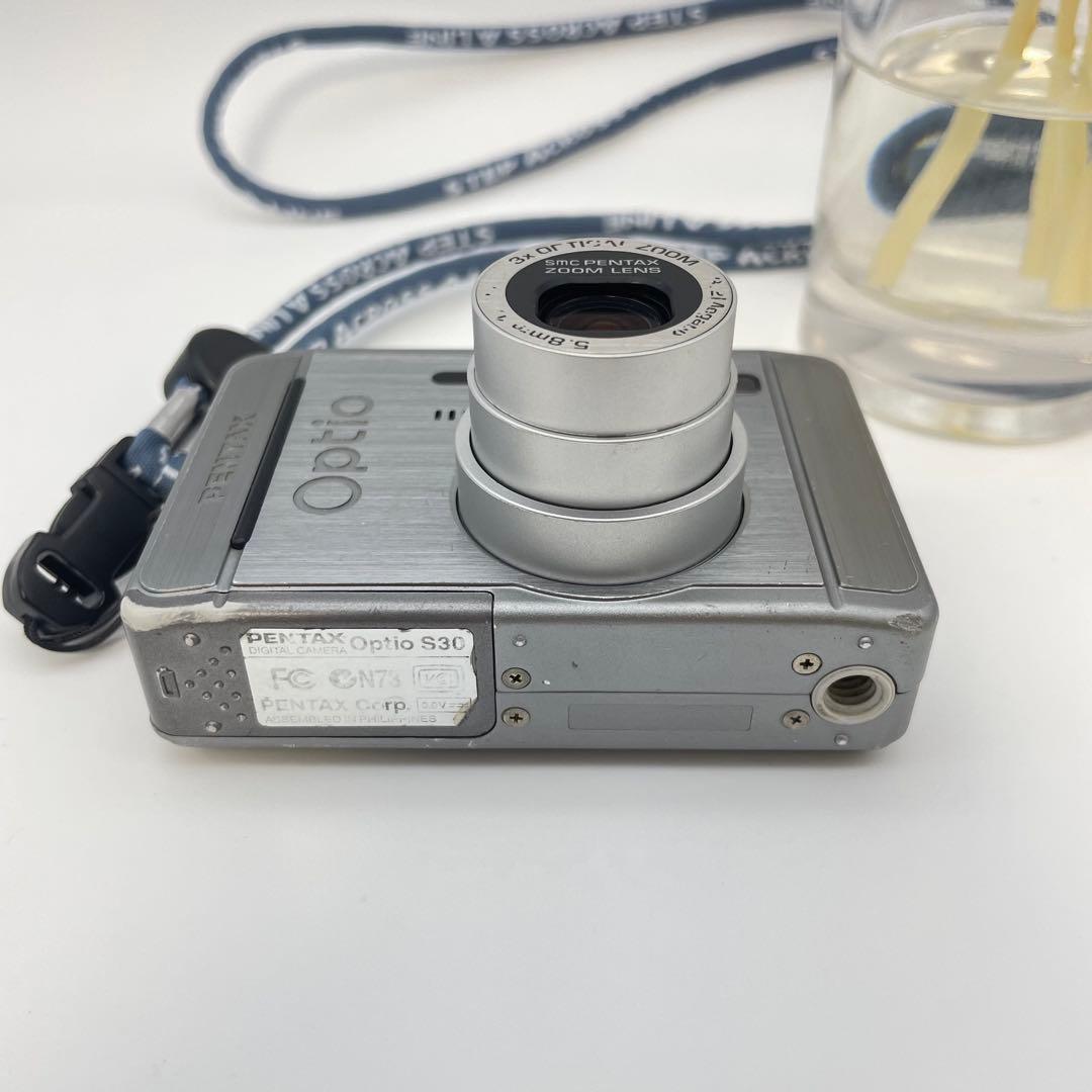 スマホ転送OK✨PENTAX Optio S30✨動作確認済 単三電池 可愛い♪