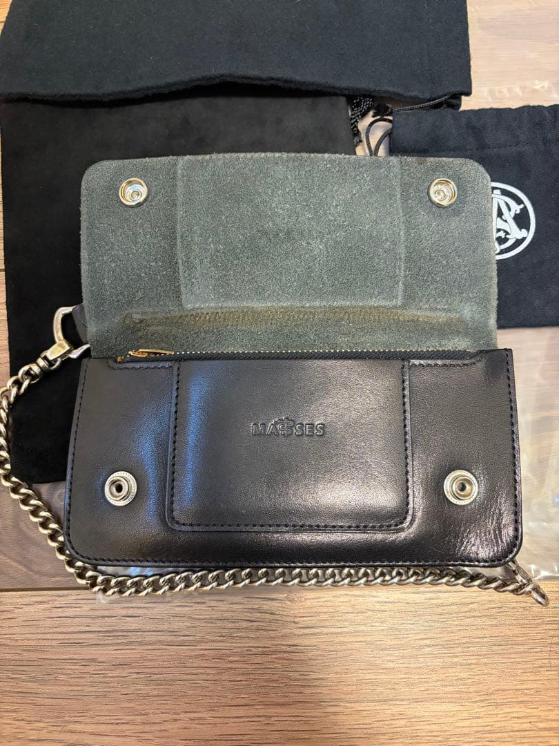 マシス massesブラックレザー 長財布　テンダーロイン