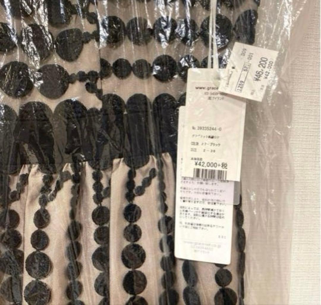 GRACECONTINENTAL グレースコンチネンタル　ドット　刺繍　ワンピ