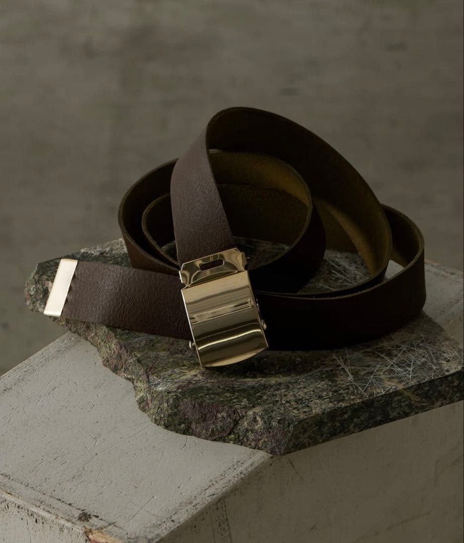 ウィムガゼット 【Hoaw.】 レザーガチャベルト　　ダークブラウン