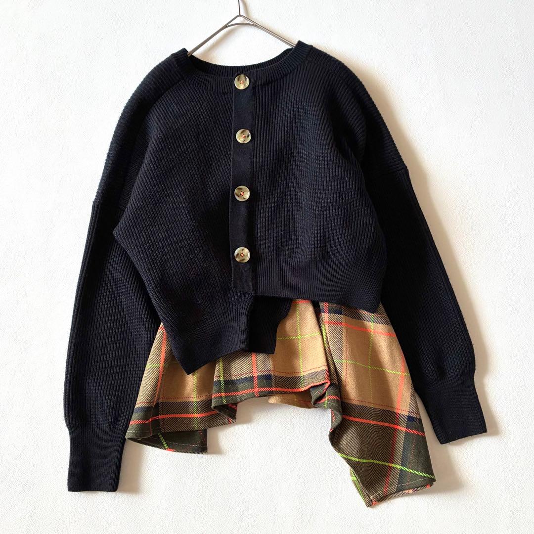 極美品✨エンフォルド　近年モデル　レイヤードニット　2点セット　アシンメトリー