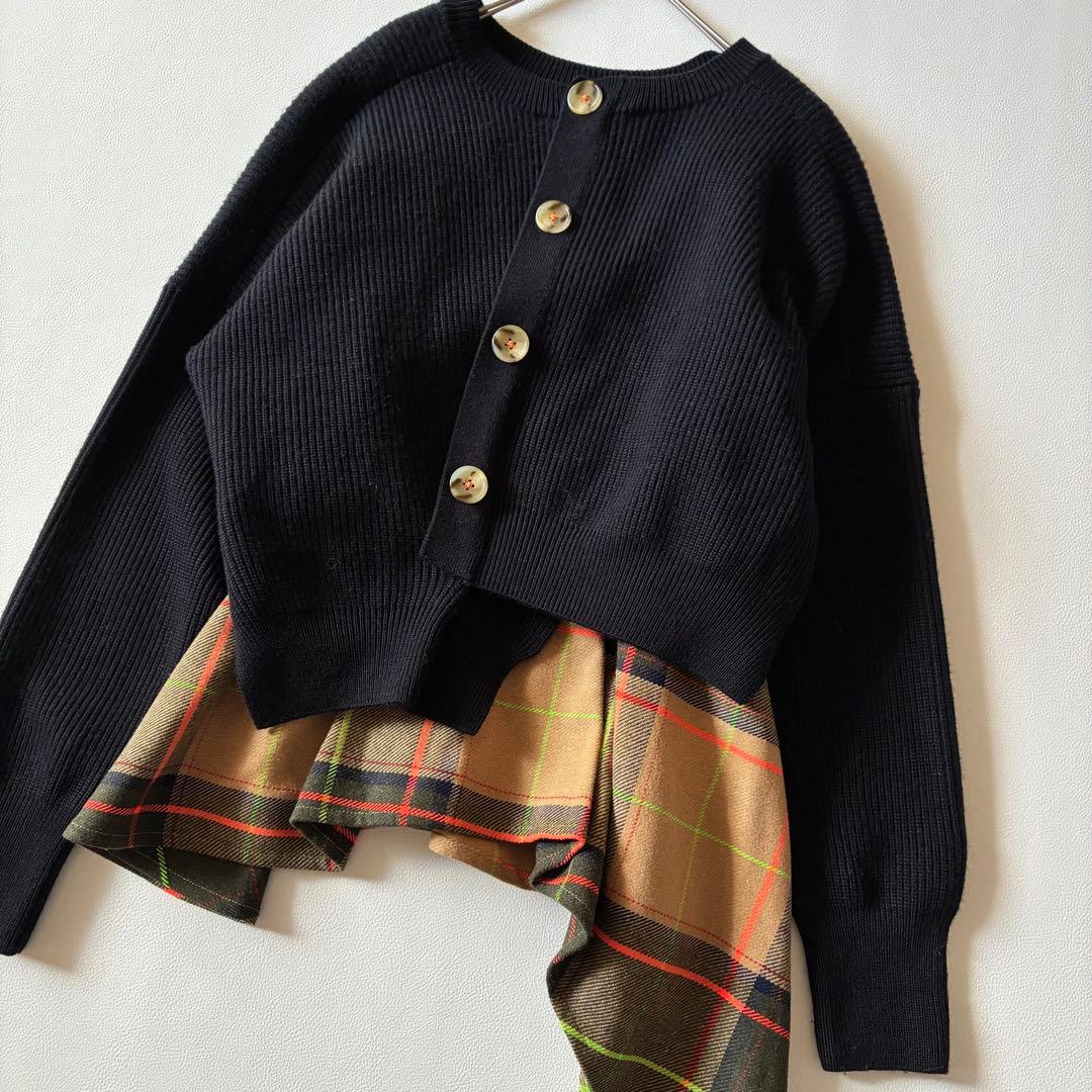 極美品✨エンフォルド　近年モデル　レイヤードニット　2点セット　アシンメトリー