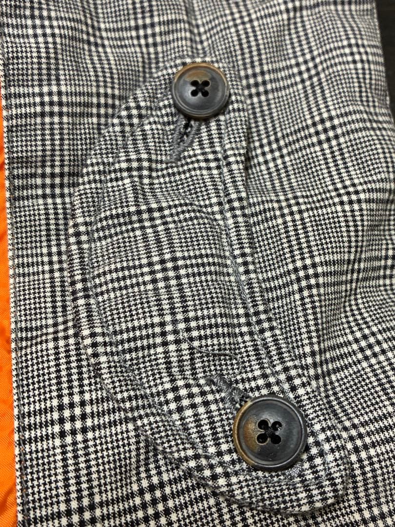 あん45RPMダウンジャケット_レディースグレー＆オレンジ_サイズ2