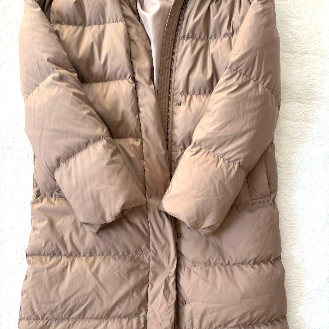 アーバンリサーチ　ラビットファーフード　ストレッチダウンコート　ベージュ