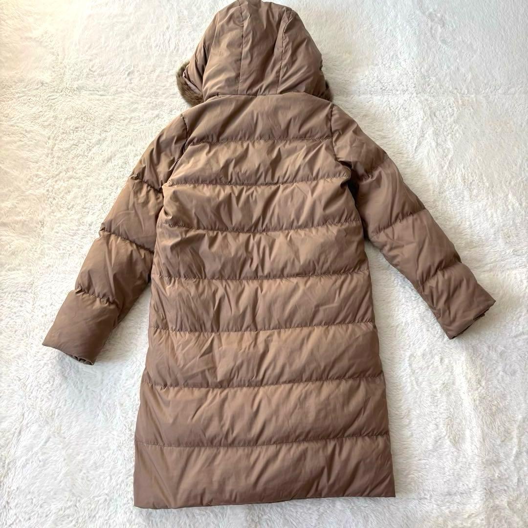 アーバンリサーチ　ラビットファーフード　ストレッチダウンコート　ベージュ