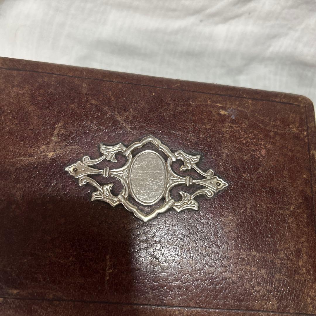 アンティーク ボックス　銀色装飾　フランス蚤の市