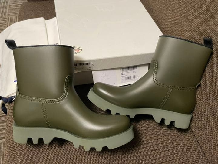 レインブーツ　モンクレール　カーキ　40サイズ　25センチ