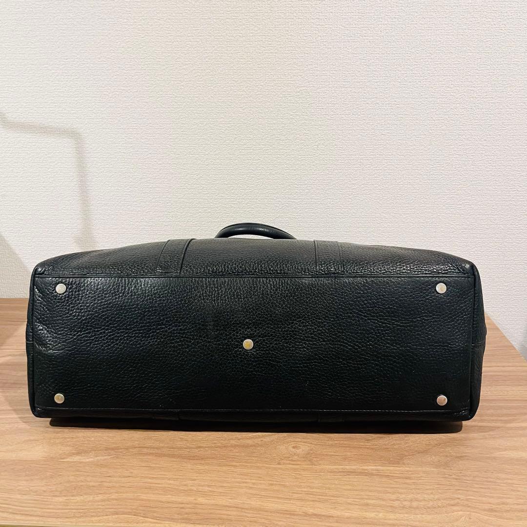 【美品】バーニーズニューヨーク レザートートバッグ ブラック