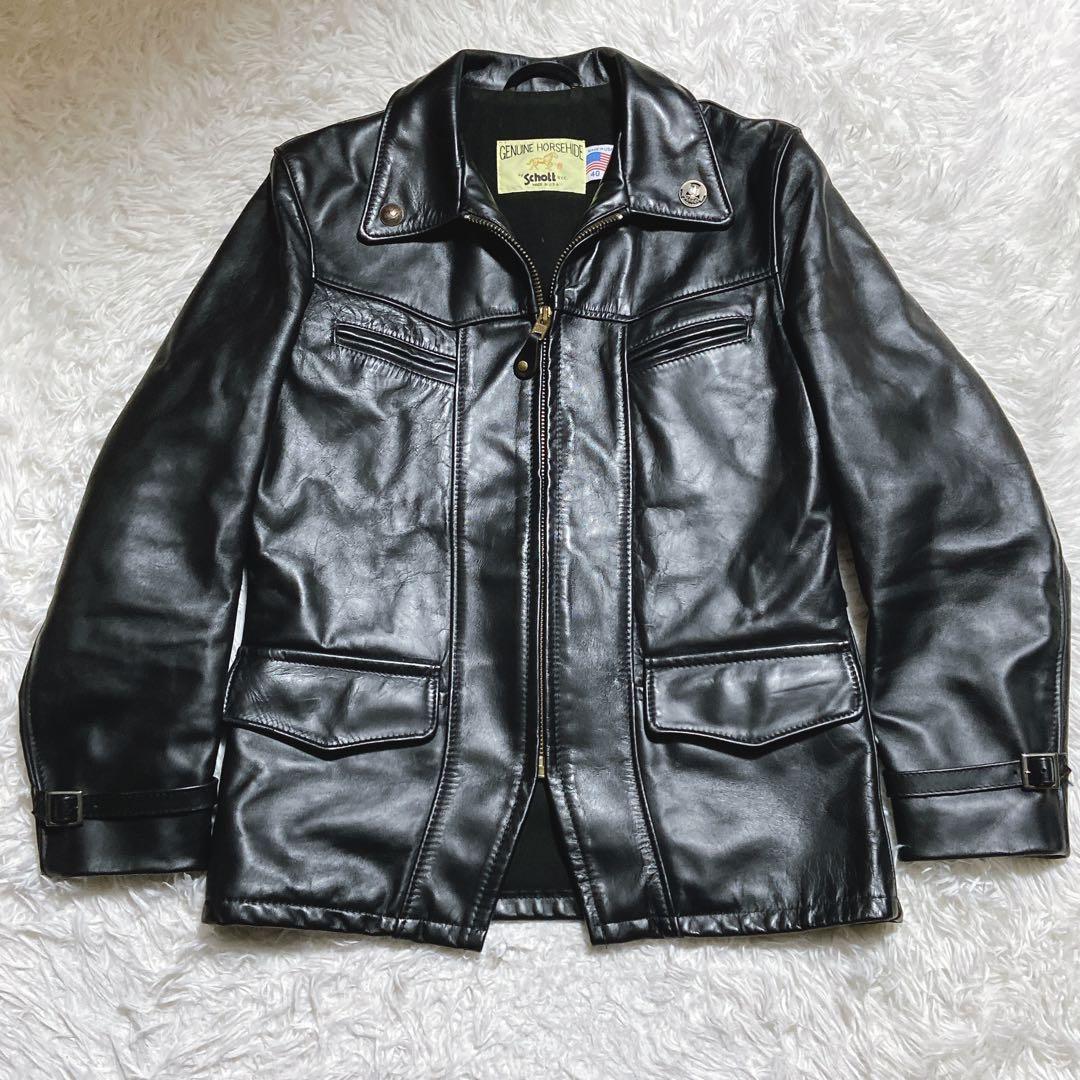 希少⭐️schott ショット　ホースハイド　馬革　インディアン　USA 40
