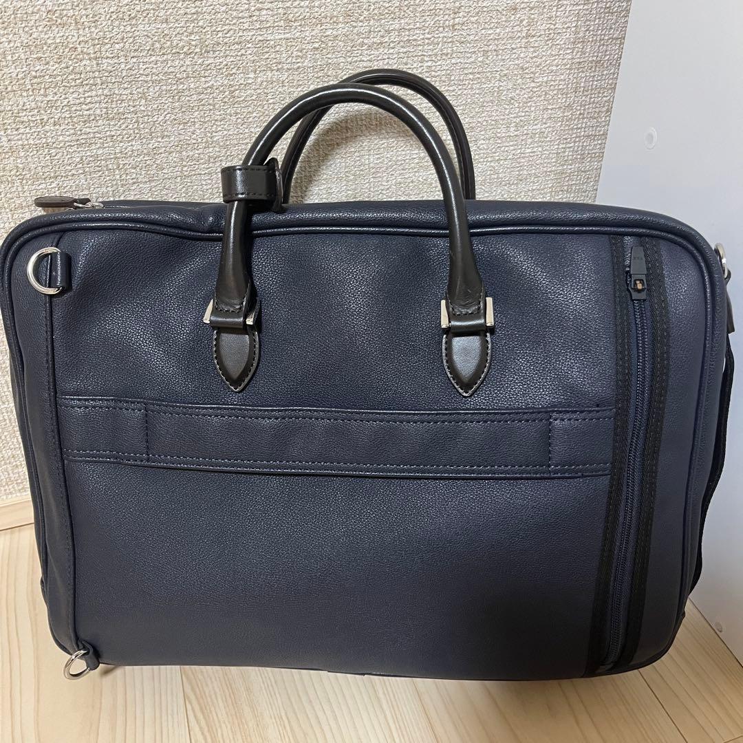 Samsonite 3wayレザーバッグ ネイビー