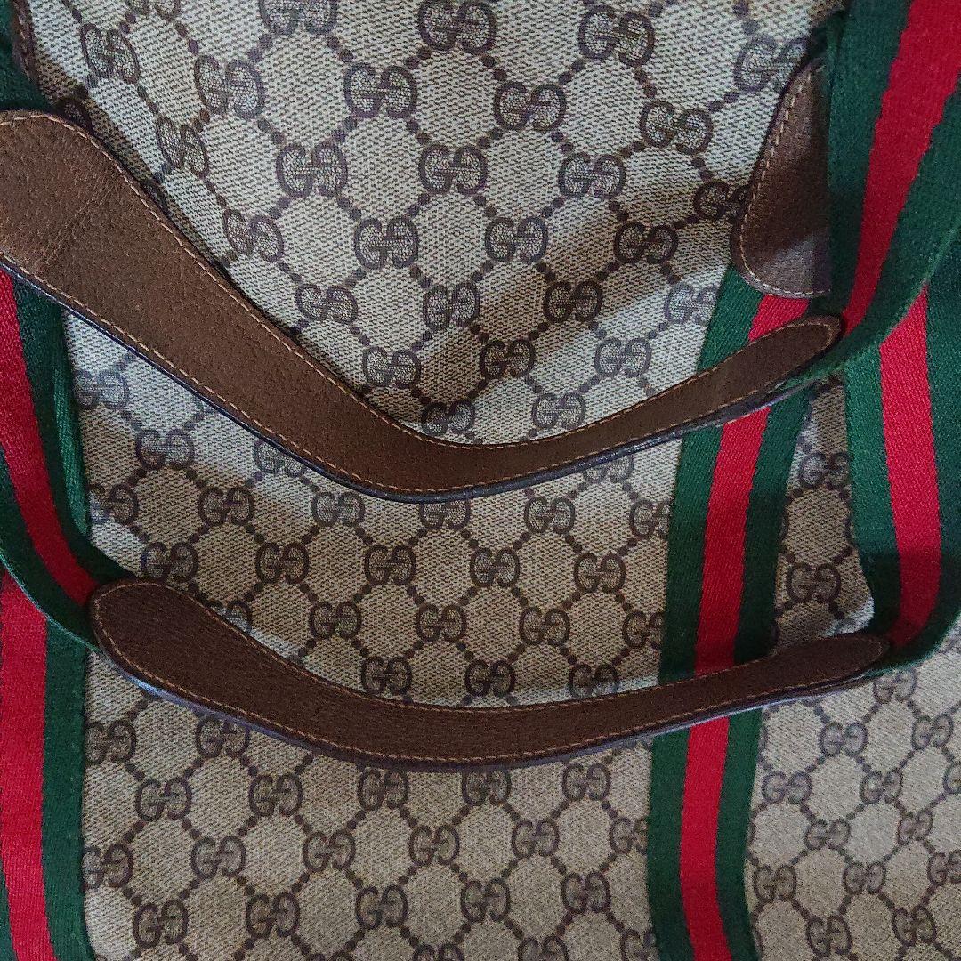 Gucci オールドグッチ モノグラム シェリーライン GG柄ボストンバッグ