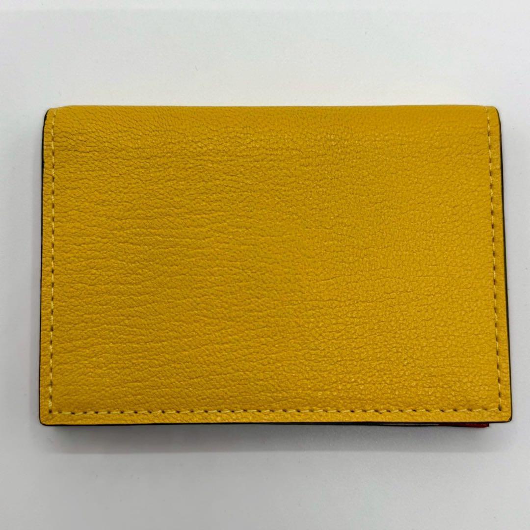 【未使用品】ラルコバレーノ 名刺入れ マルチカラー シボ革 カユニセックス