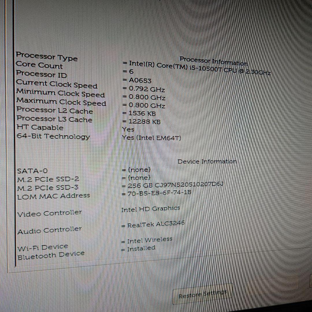 Windowsデスクトップ DELL OptiPlex7080D14U i5-10500T Win11Pro