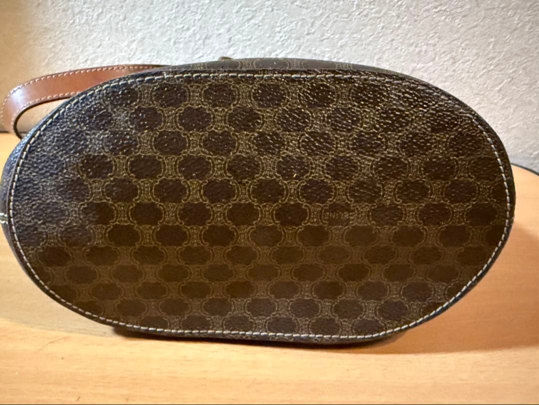 CELINE セリーヌマカダム柄 バケツ型ショルダーバッグヴィンテージ