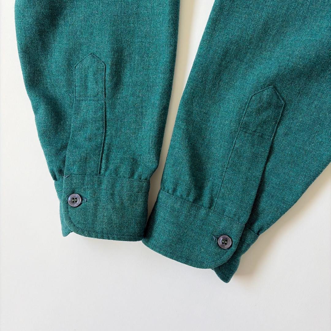 〜60s ペンドルトン オープンカラー ボードシャツ ウールシャツ 無地 単色