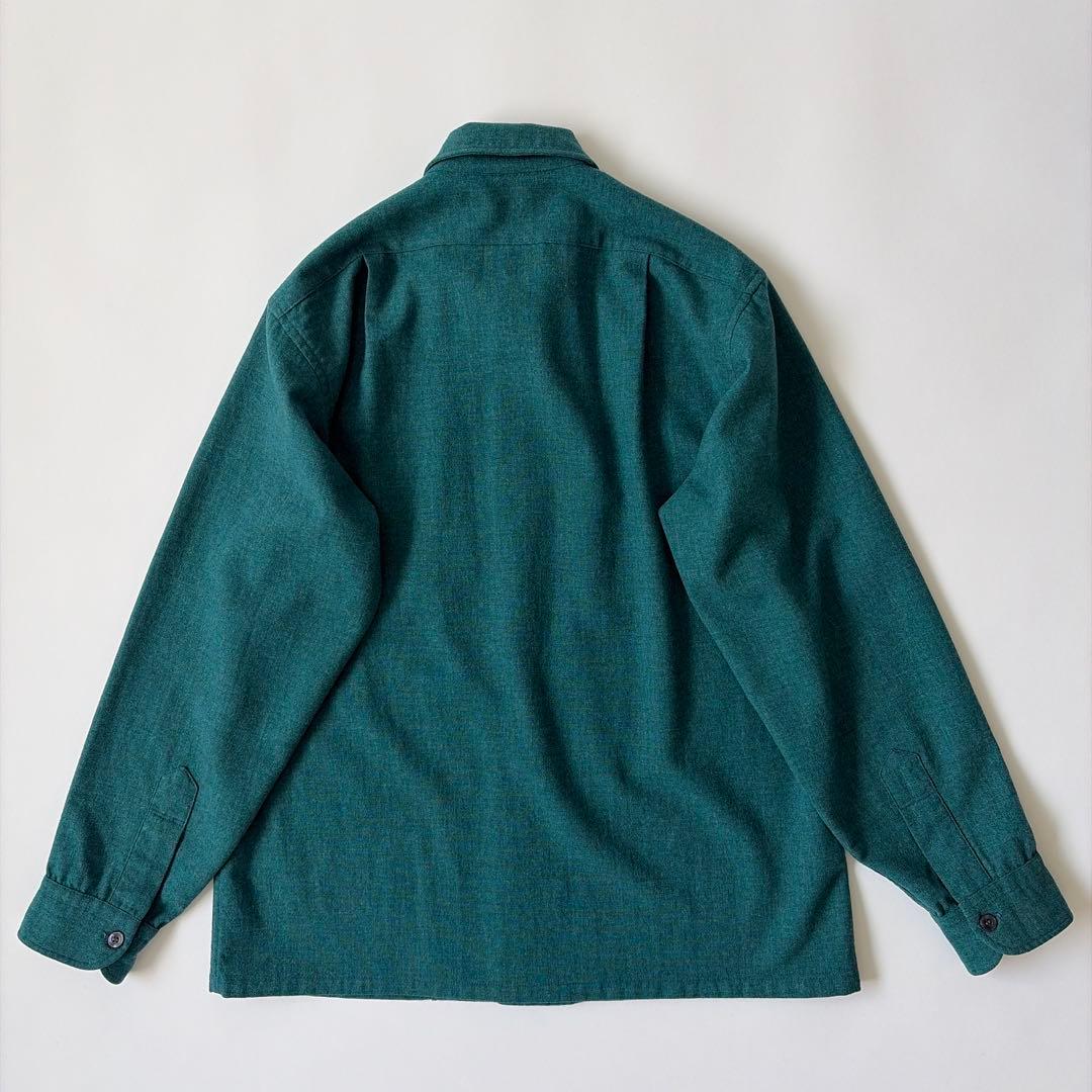 〜60s ペンドルトン オープンカラー ボードシャツ ウールシャツ 無地 単色