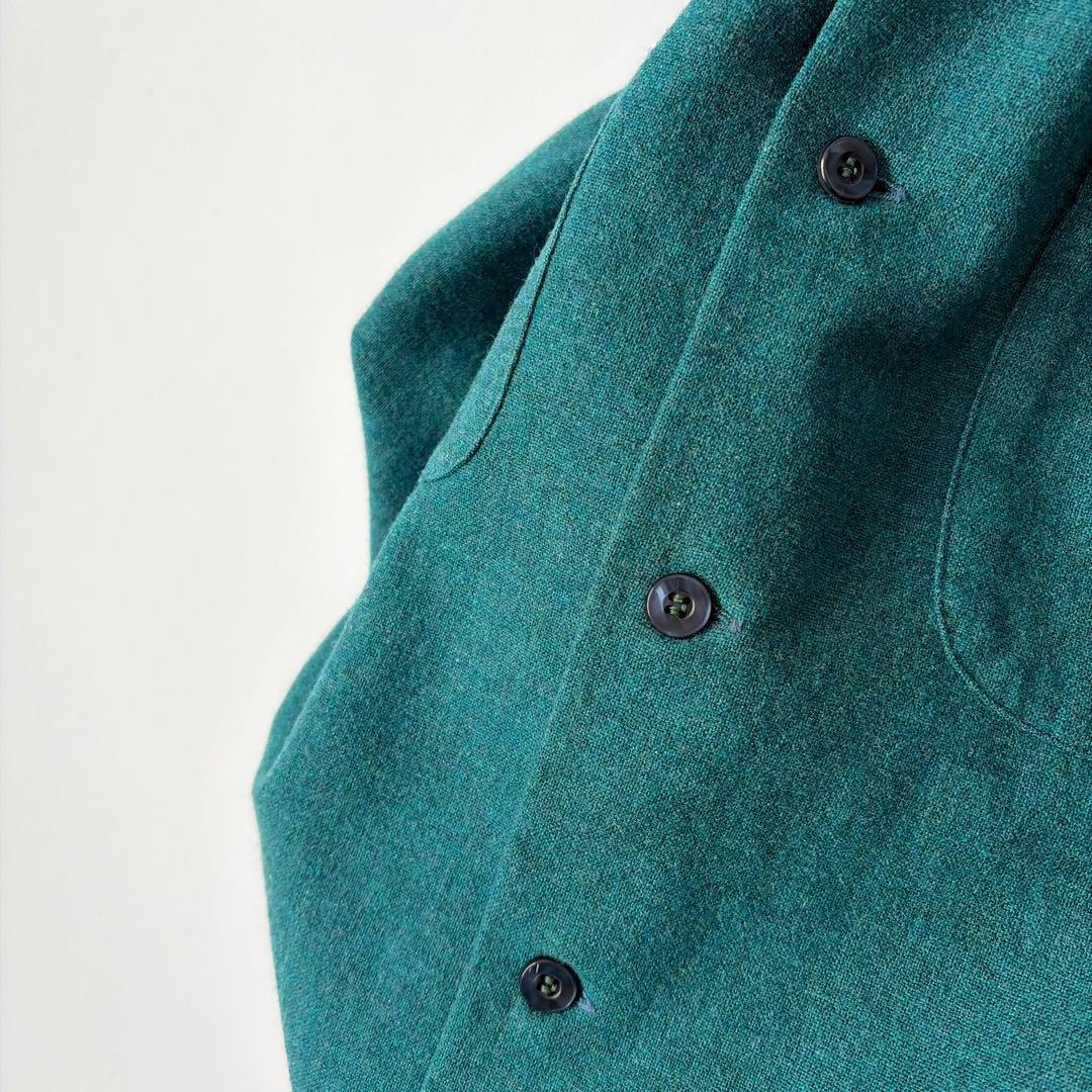 〜60s ペンドルトン オープンカラー ボードシャツ ウールシャツ 無地 単色