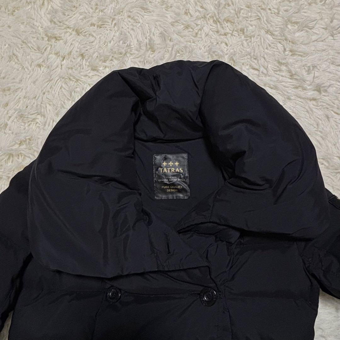 【美品】TATRAS タトラス☆ダウンジャケット ベルト付　紺　02 人気875