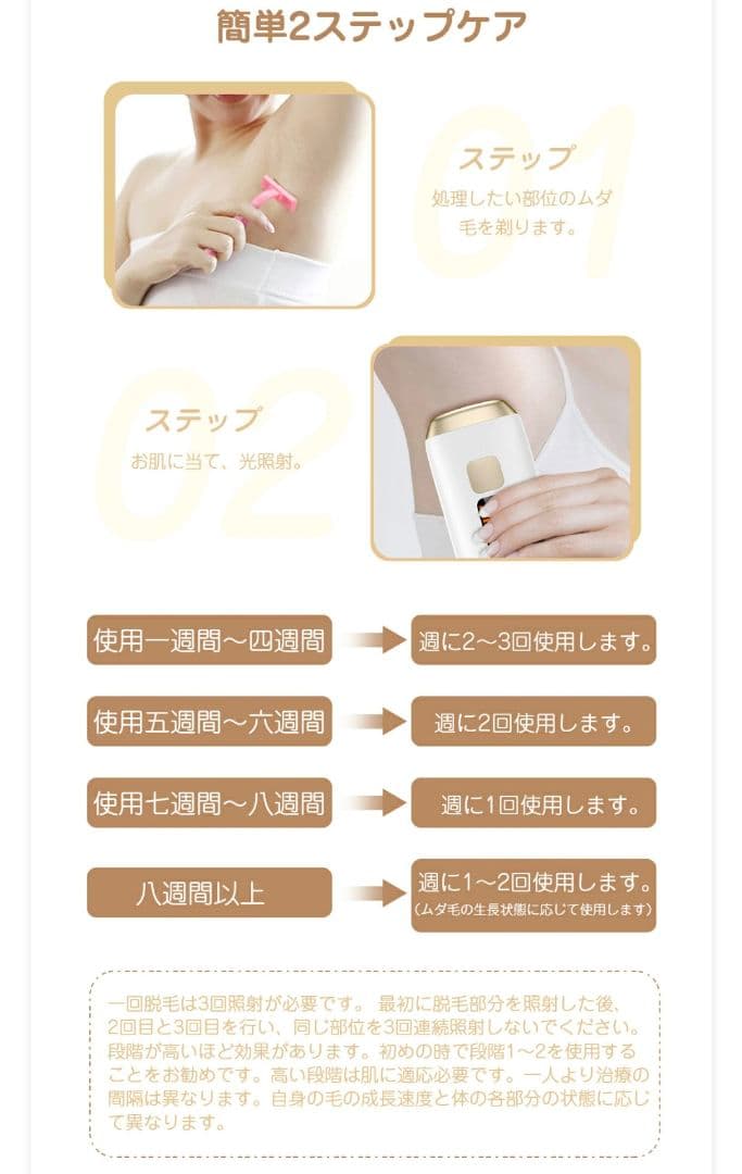 IPL脱毛器 自宅用 全身脱毛