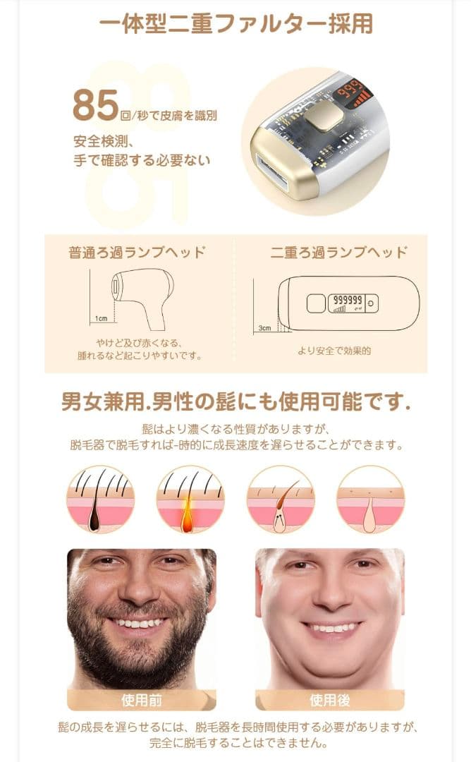 IPL脱毛器 自宅用 全身脱毛