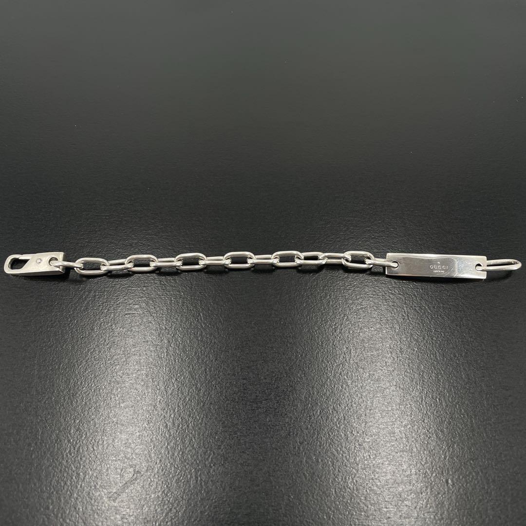 オールドグッチ IDプレート オーバルチェーン ブレスレット シルバー　y2k