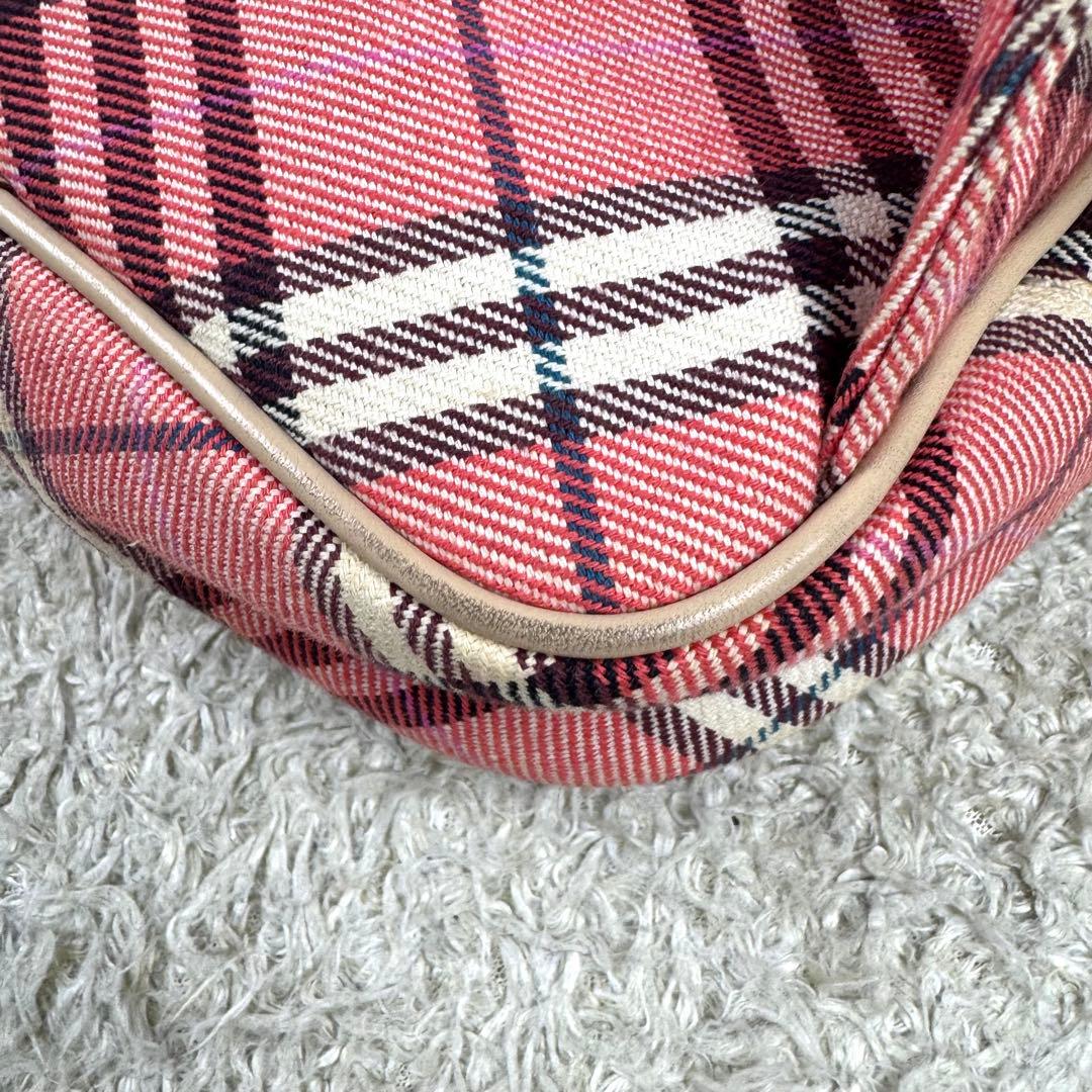 バーバリーブルーレーベル ボディバッグ ウエストポーチ ノバチェック ピンク