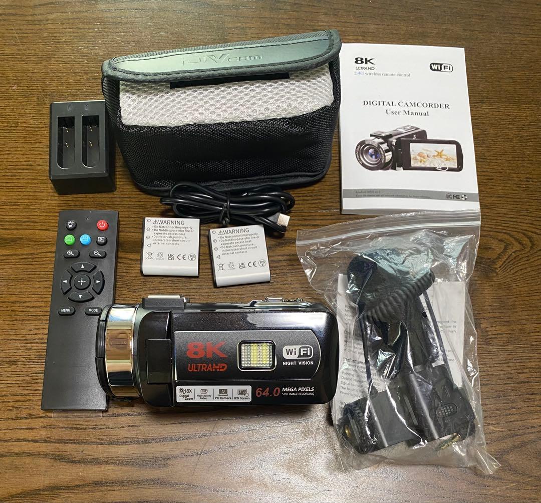 8K Ultra HD 64MP ビデオカメラ　YouTubeカメラ