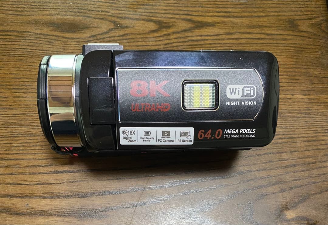 8K Ultra HD 64MP ビデオカメラ　YouTubeカメラ