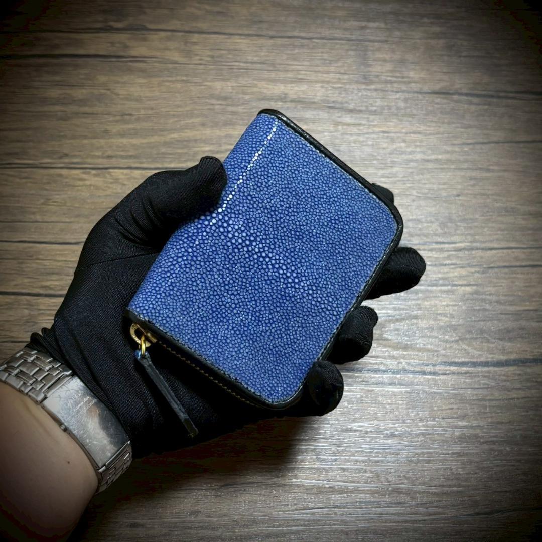 スティングレイ メンズ財布 ミニ財布 ガルーシャ 小銭入れ ネイビー 紺