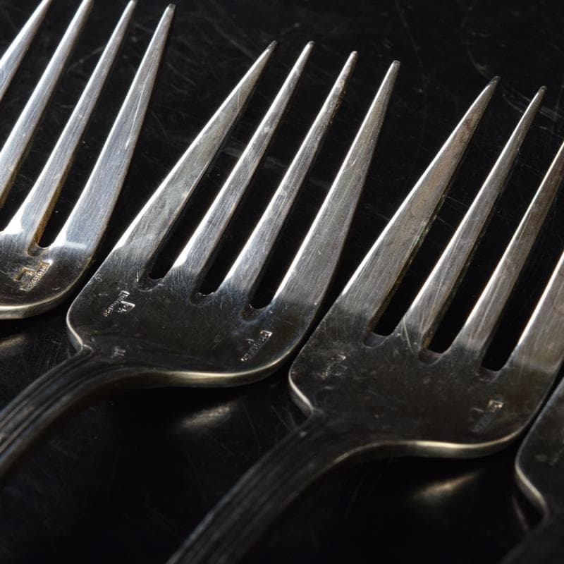 カトラリー　フランス製　クリストフル　フォーク　6点　箱付　V　7015