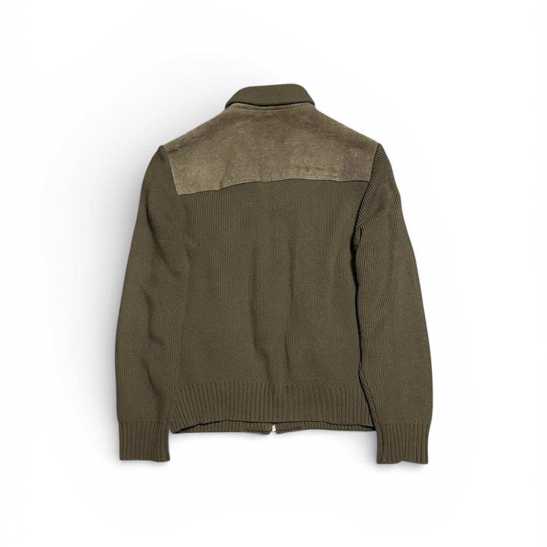 ジャケット・アウター archive studs knit suede panel jacket