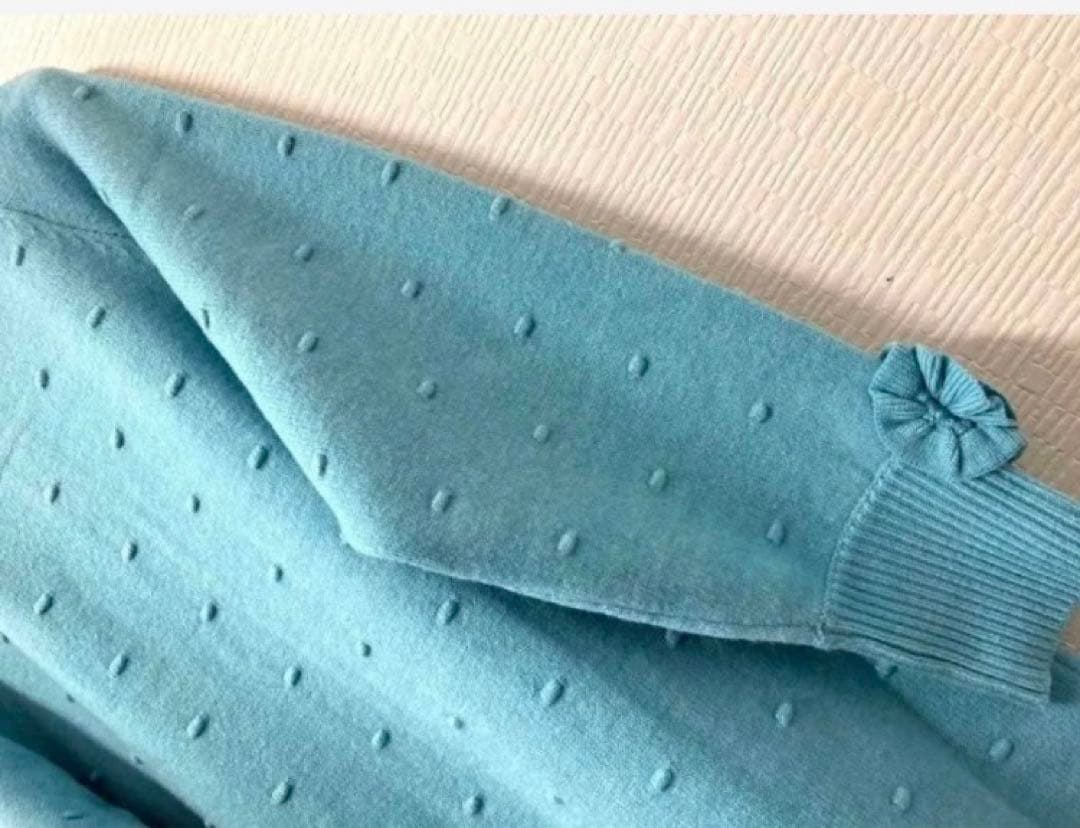 スーパービューティー♡ スパンコールボアニット×ボッブル編ニットジャケット