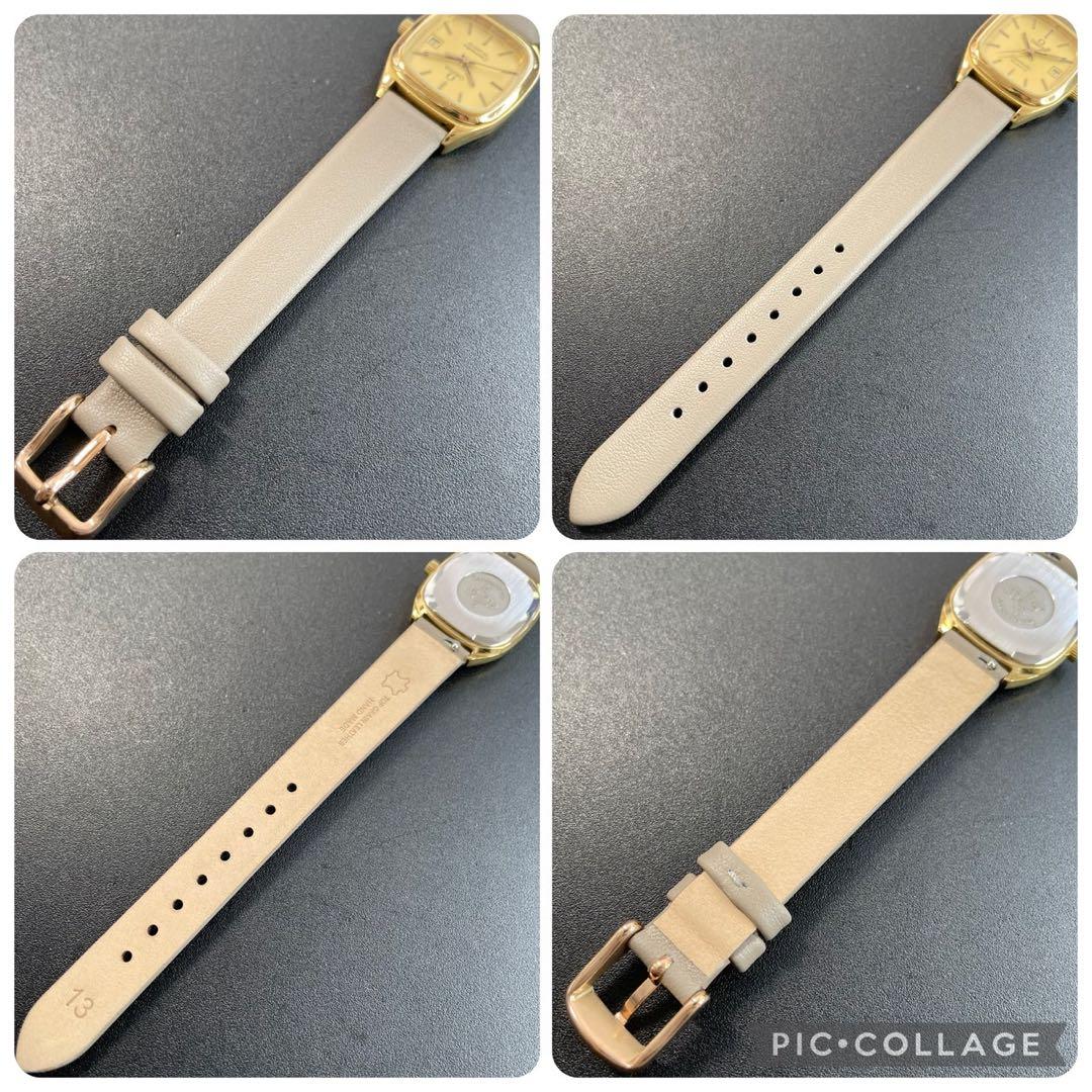 【良品 可動品】 オメガ シーマスター 腕時計 スクエア レディース ゴールド