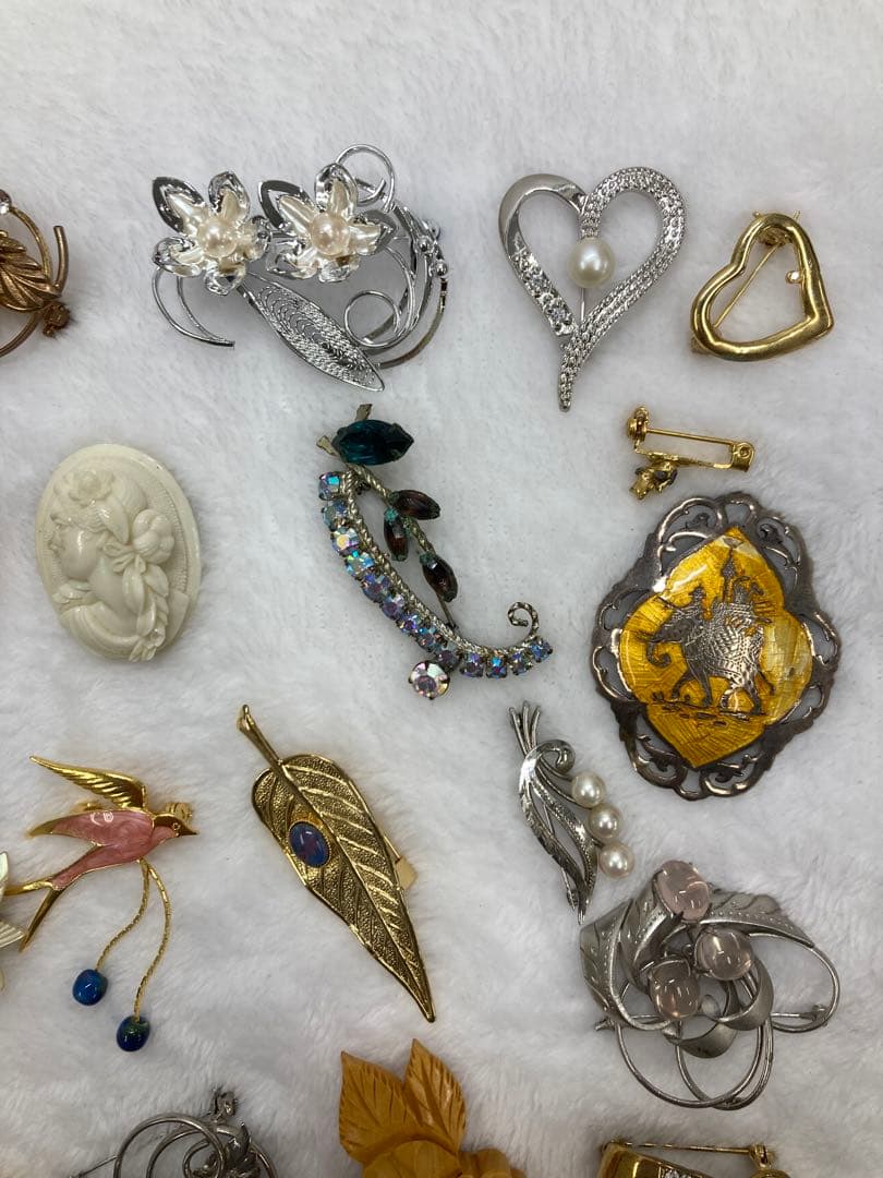 レディース　アクセサリー　プローチ　真珠　宝石　プローチ59点まとめ売り