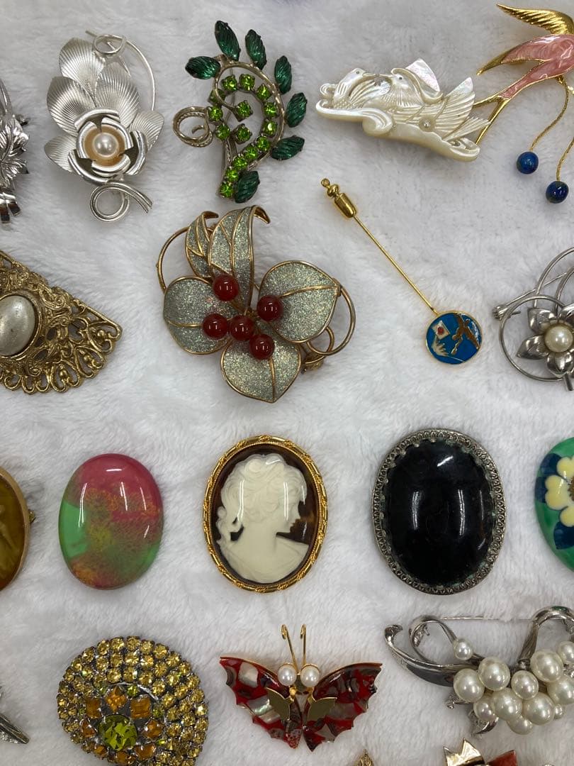 レディース　アクセサリー　プローチ　真珠　宝石　プローチ59点まとめ売り