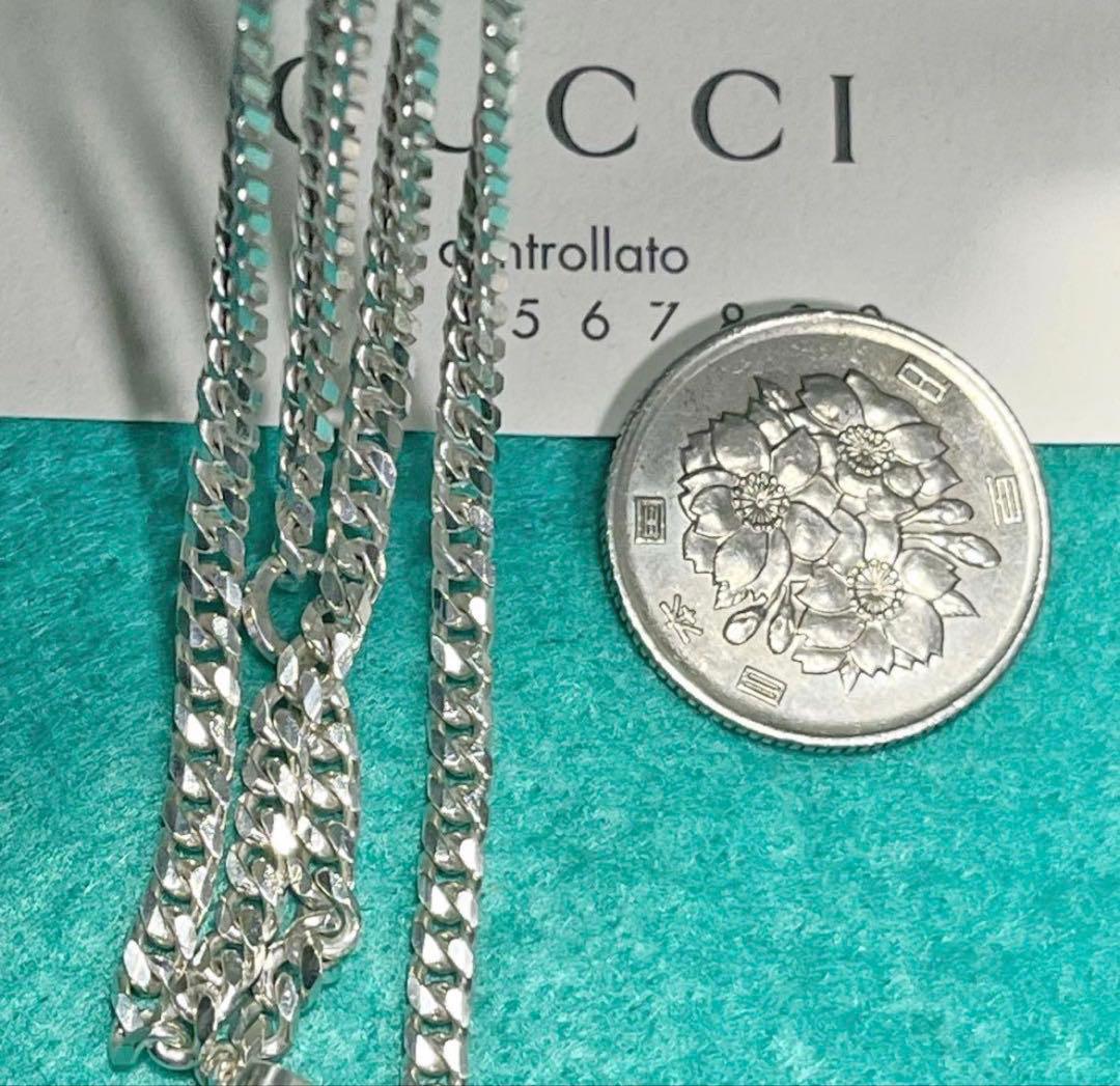 極美品‼️GUCCI 3ミリ　中太喜平チェーンネックレス