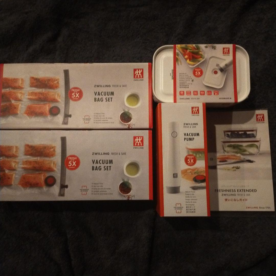 ZWILLING フレッシュ＆セーブ真空ポンプ 保存パック、ガラスコンテナM