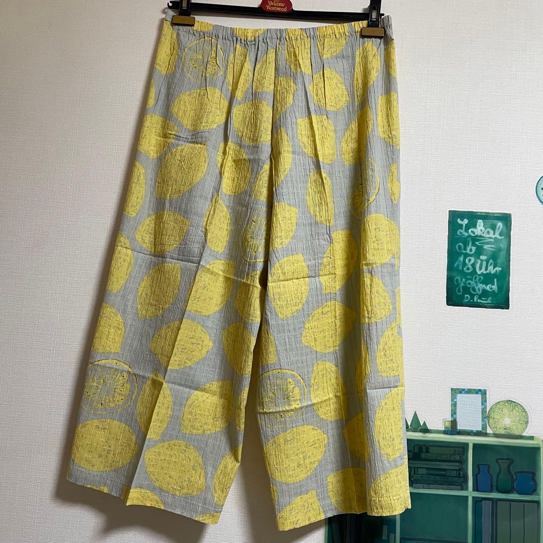 新品　マタノアツコ MEMEパッチ&レモン柄パジャマ・ルームウェア「4L」