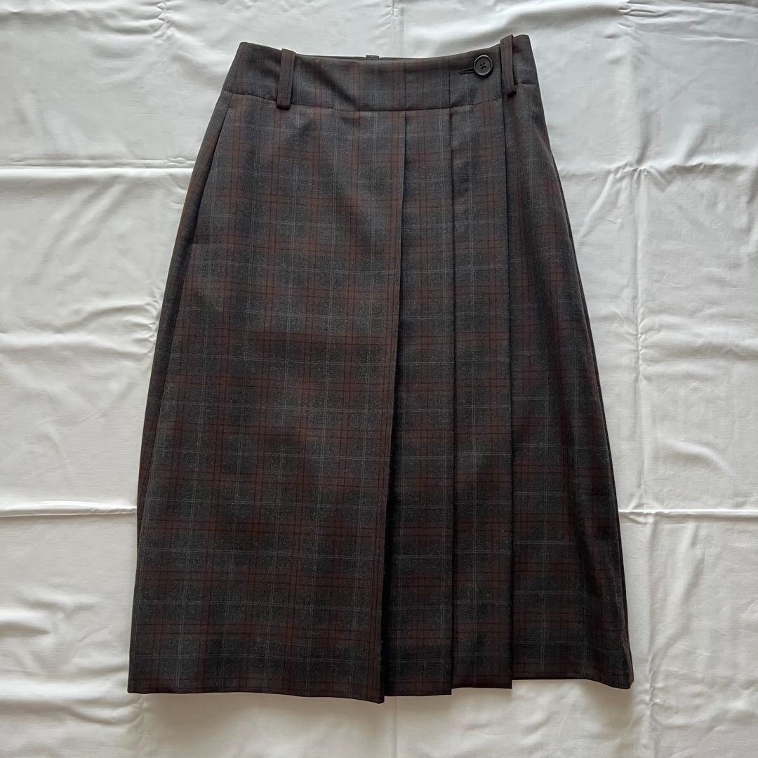 MARGARET HOWELL PLAID WOOL チェックスカート I