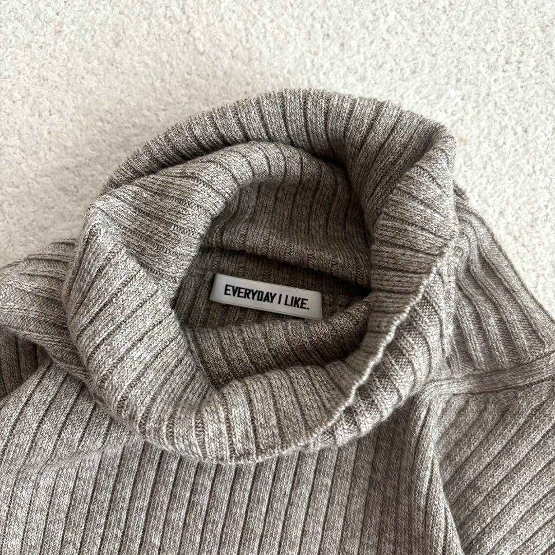美品◆ドゥーズィエムクラス　エヴリデイアイライク　リブ ニット タートルネック